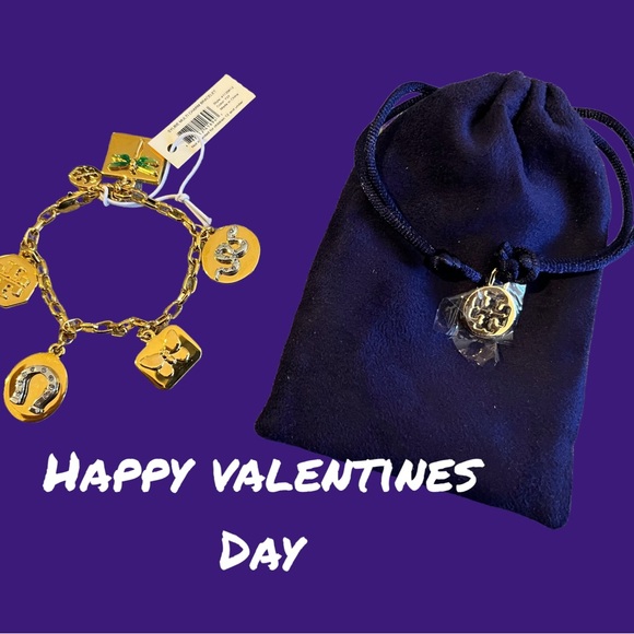 Tory Burch NEW TAGS Sylbie Charm Hummingbird Logo Bracelet Gold Christmas Gift - Picture 3 of 8